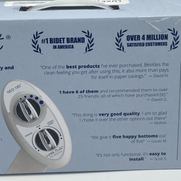 LUXE Bidet Neo 185 Non-Electric Bidet, Dual Wash Modes with/ Knob, White - Picture 10 of 12